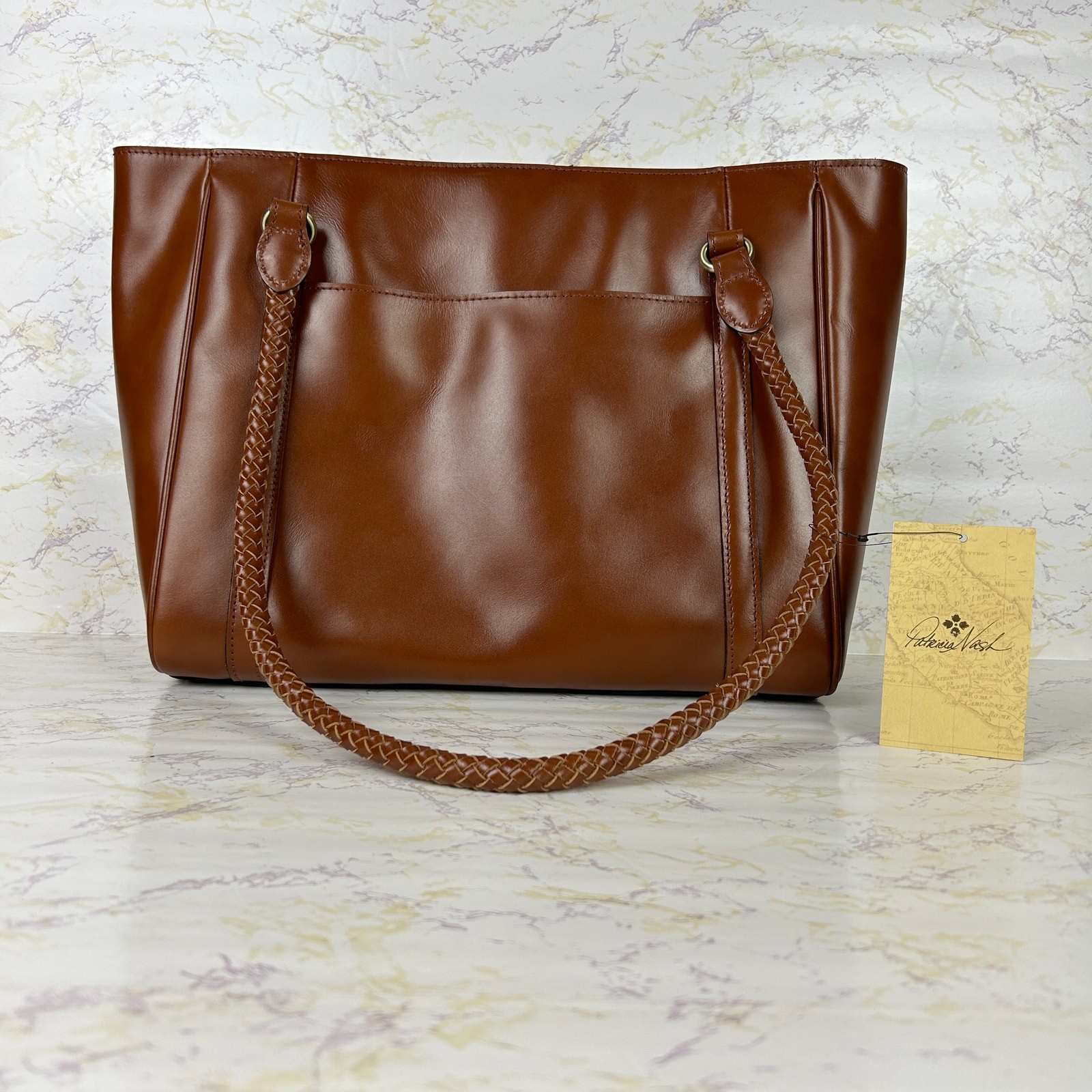 Patricia Nash Cameley Tote Tan Leather NWT