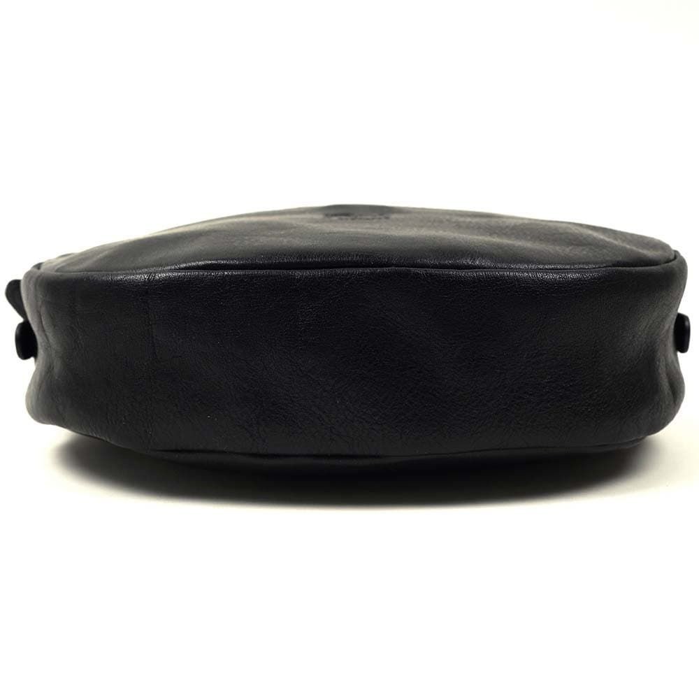 IL BISONTE Nero Leather Shoulder Crossbody Bag Black Women Genuine From Japan