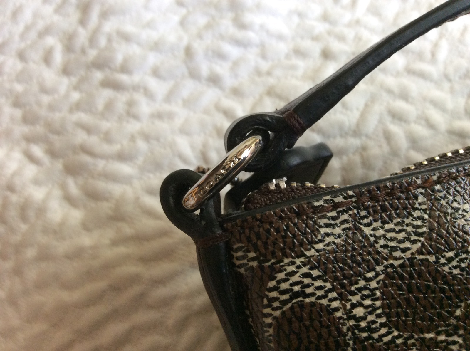 COACH NWT BROWN COURIER CROSSBODY COATED CANVAS LEATHER TRIM 7 3/4 L x 8 1/4 Hx1