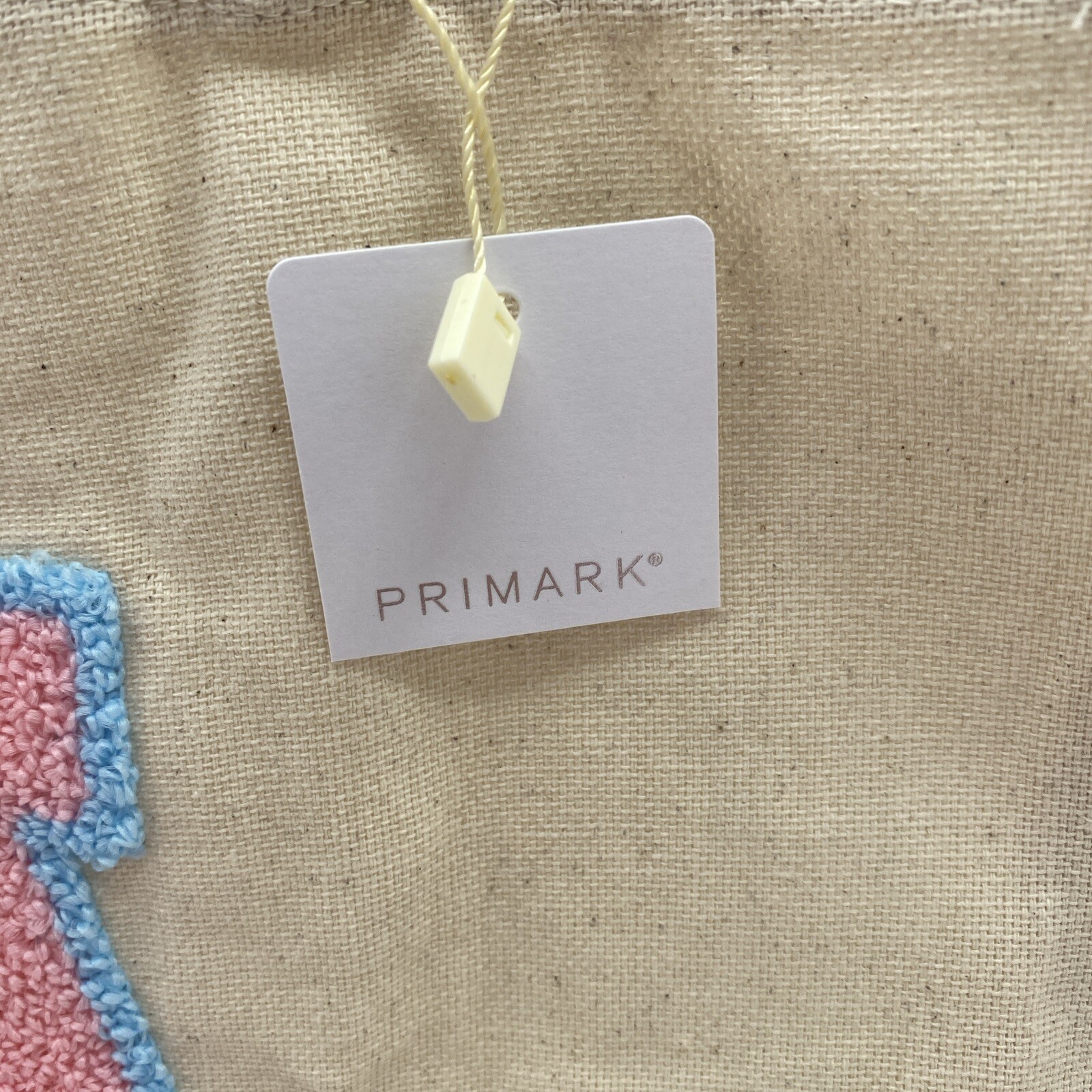 Initial Canvas Tote Bag Personalized Monogram Top Letter – A – Pink