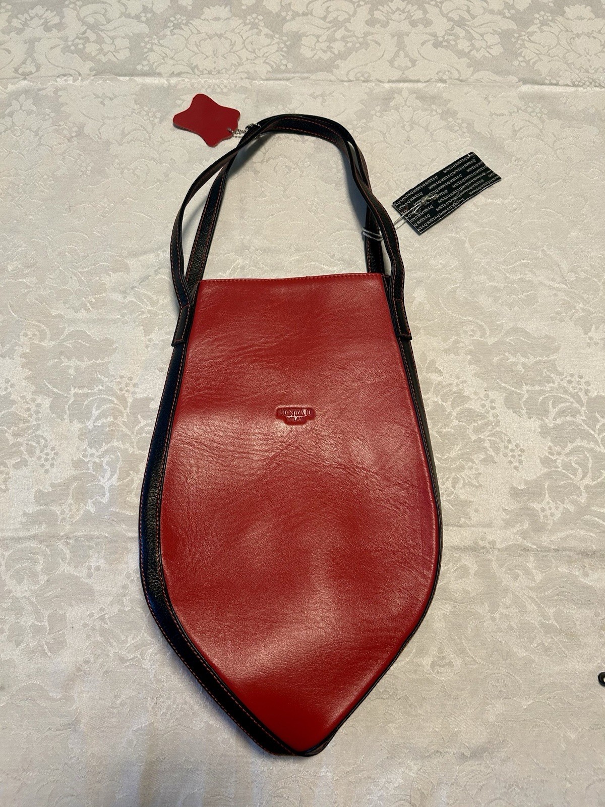 Handbag Italian Red Leather Purse Bucket Buttersoft: Very Emily In Paris NWT