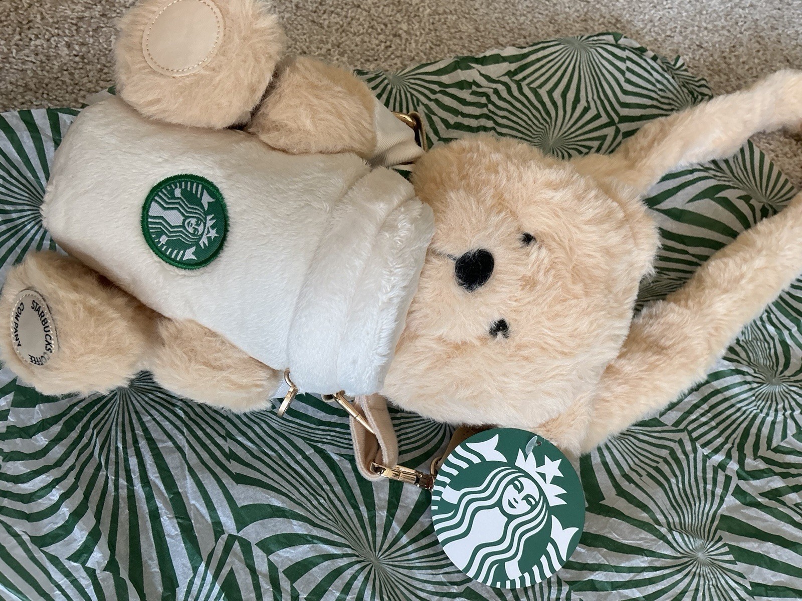 Starbucks Bearista Plush Bear Crossbody Bag Limited Edition!