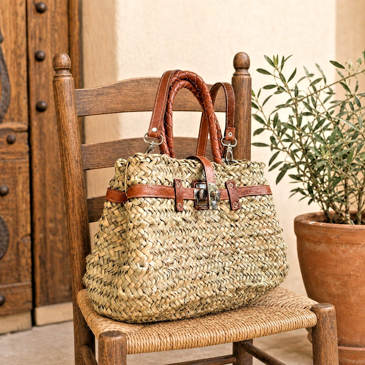 Handmade Moroccan Straw Tote Bag,Boho Beach Tote, Market Bag
