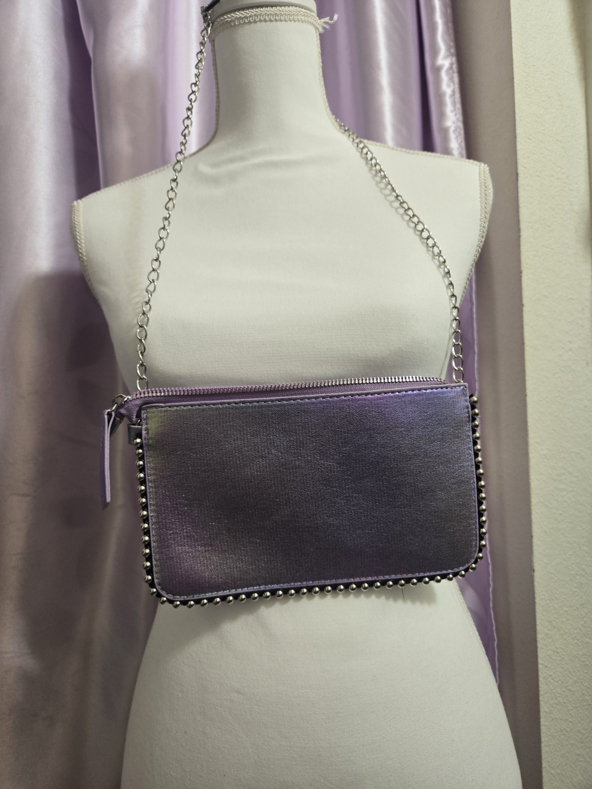 Purple Holographic Purse
