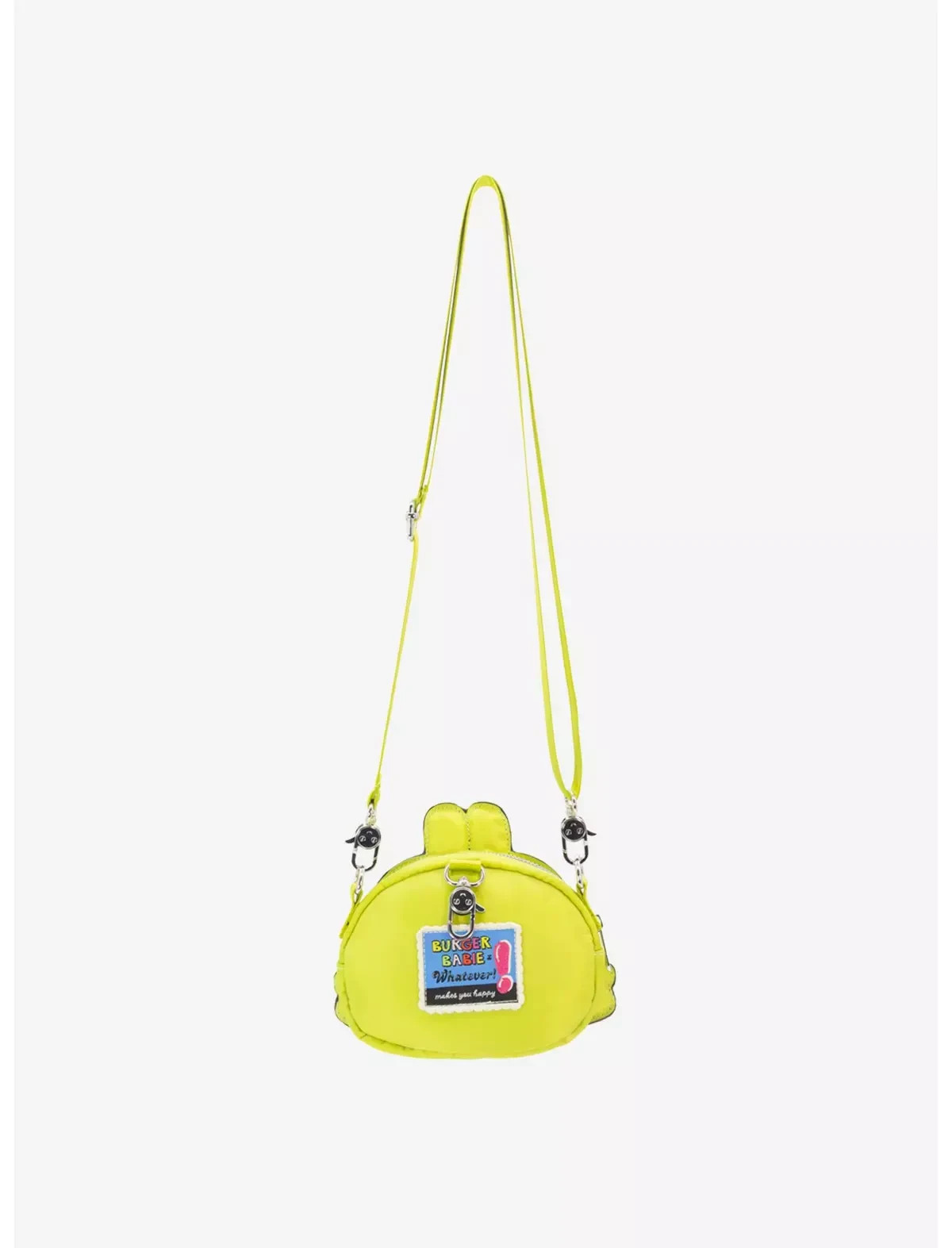 Whatever! Makes You Happy x Burger Babie Mini Crossbody Bag 6″ W x 4 1/2″ H x 2″