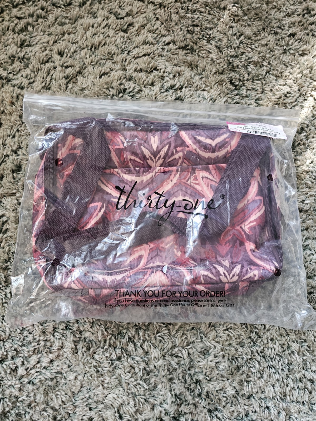 Thirty-One Get Creative Crossbody AK02 Floral Ikat