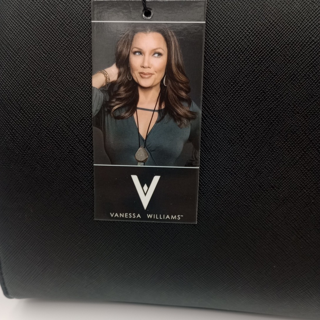 Vanessa Williams Posh Black Satchel Handbag Purse Inc Dust Bag New With Tags
