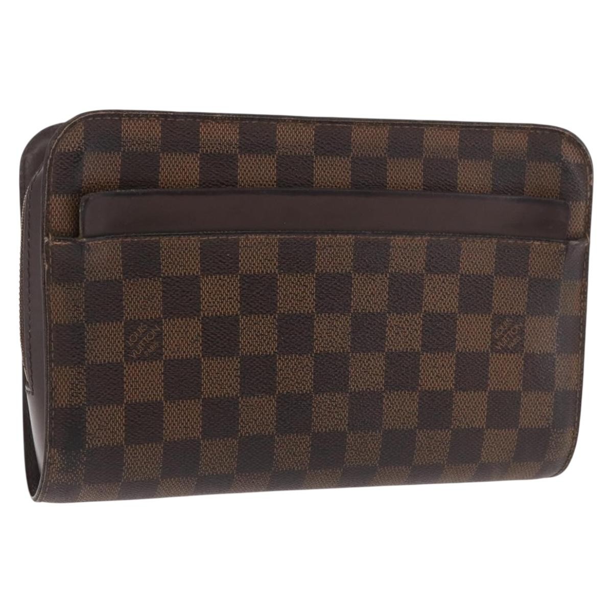 LOUIS VUITTON Damier Ebene Saint Louis Clutch Bag N51993 LV Auth 184411