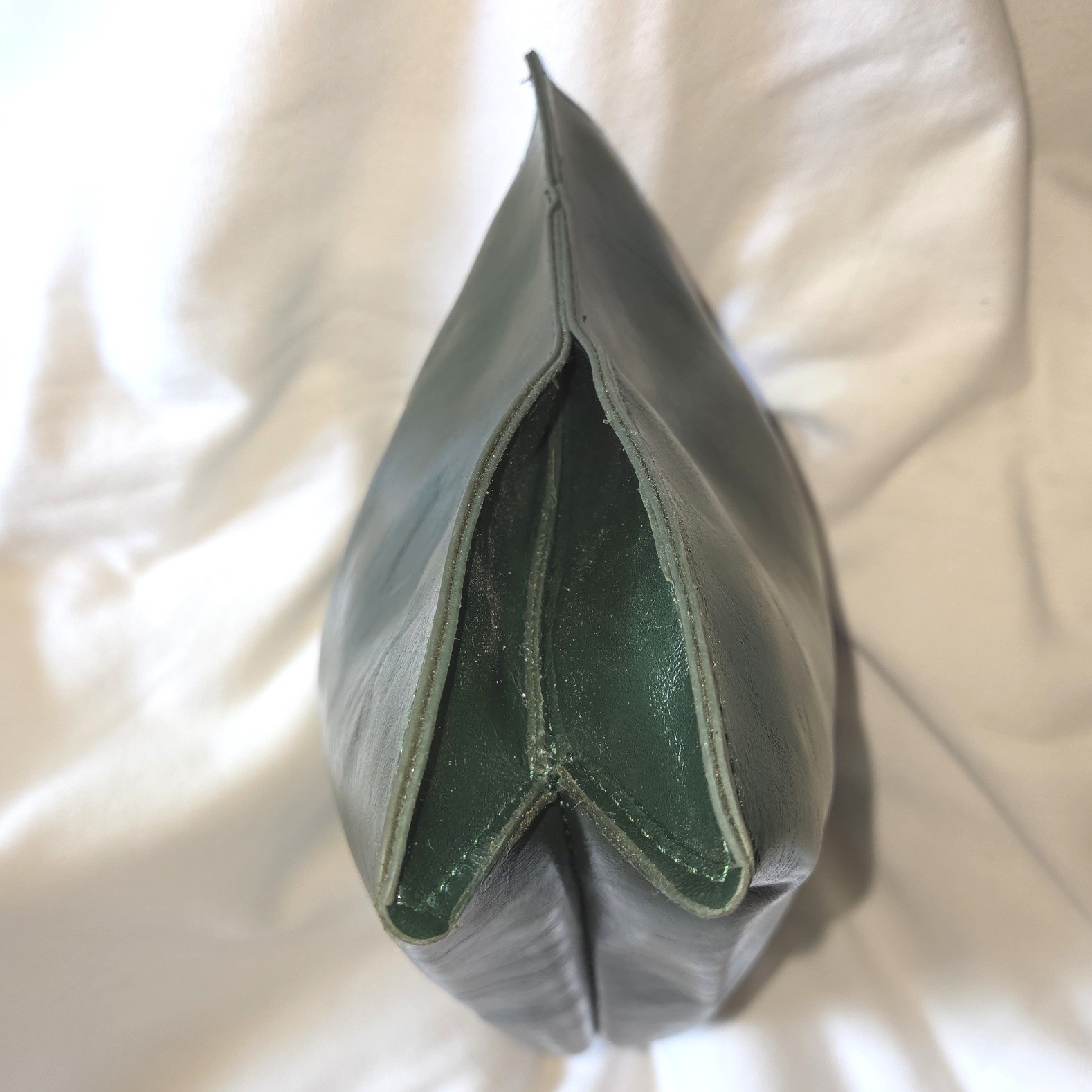 Unbranded Faux Leather Shoulder Bag Green Excellent Resin Chain Link