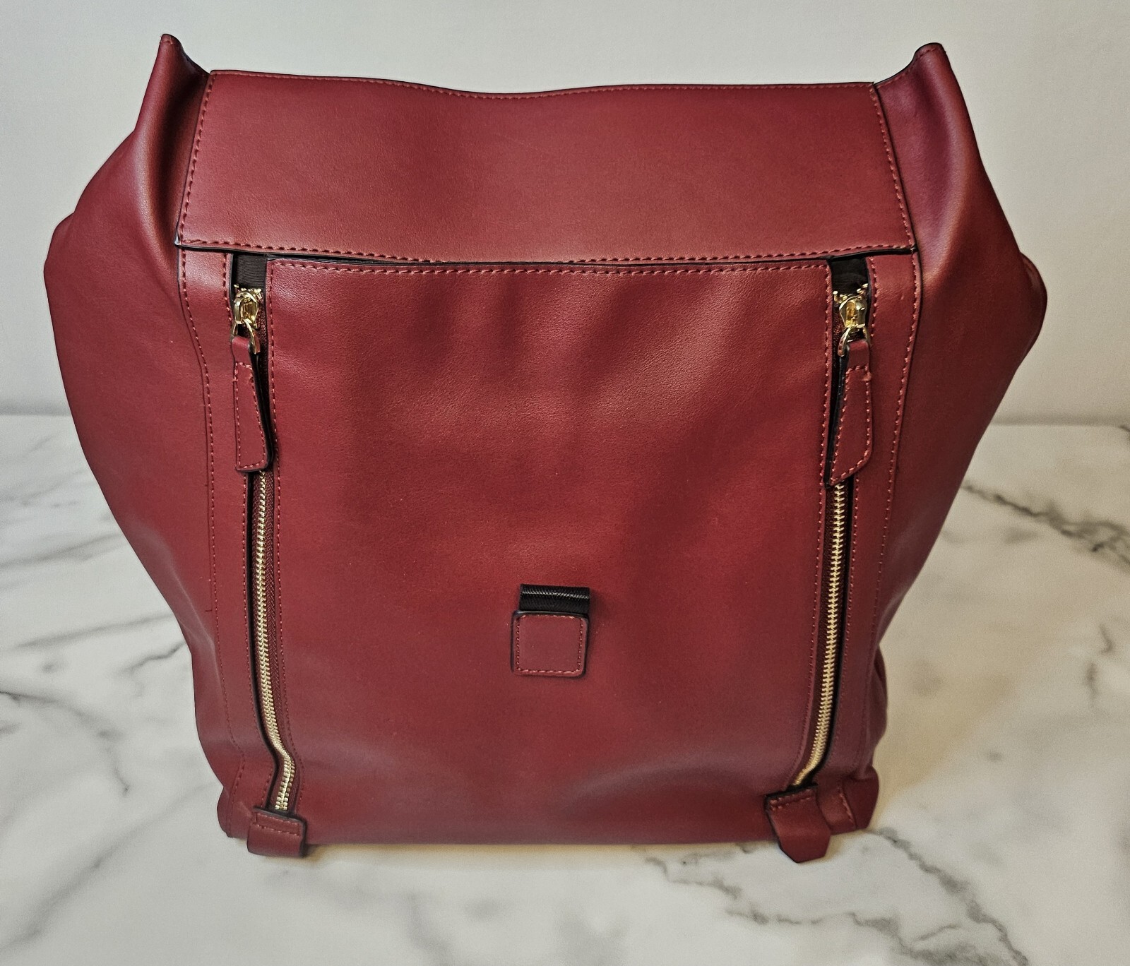 Estarer PU Leather Laptop Backpack Maroon Red