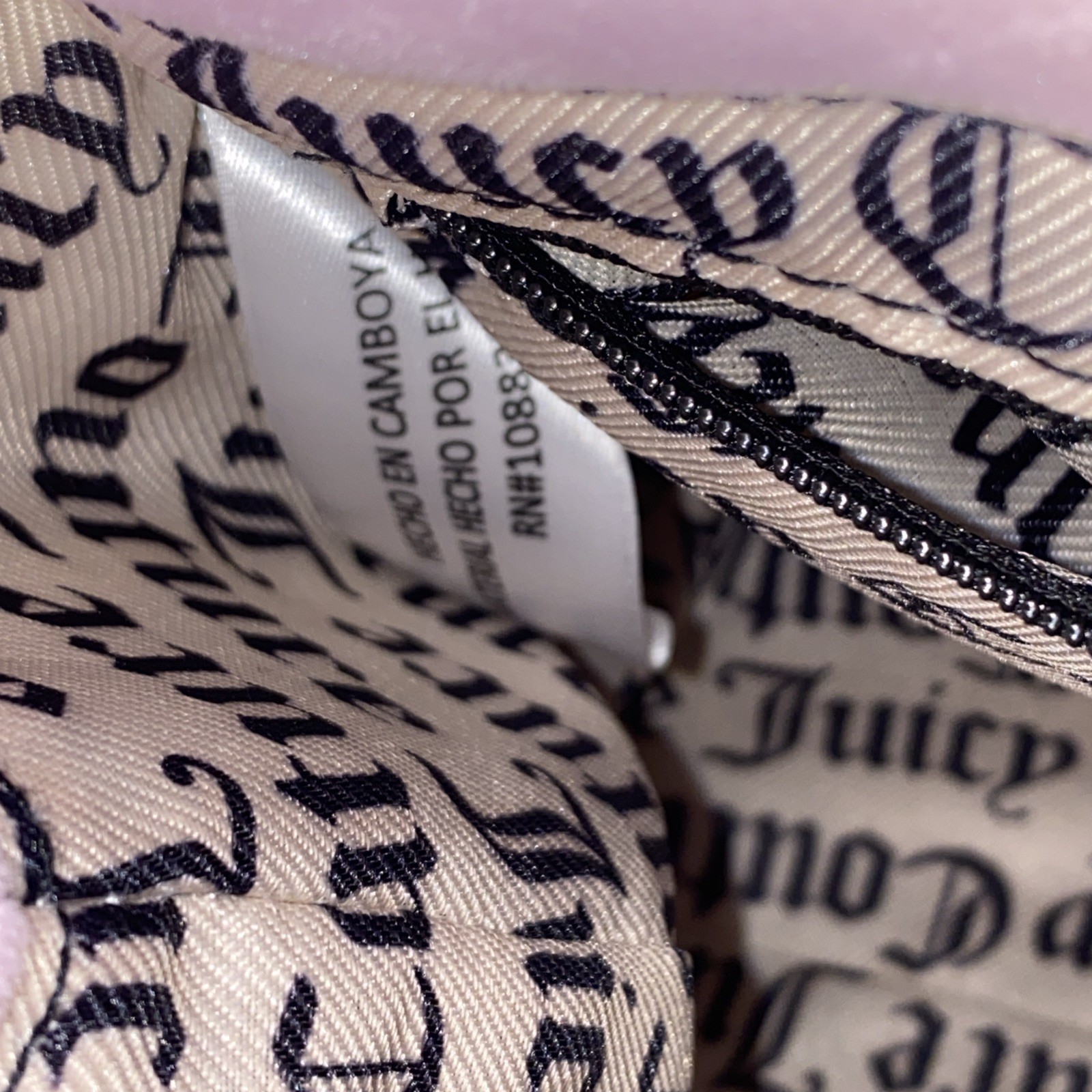 Juicy Couture Fondant PINK Extra Spender Mini Tote Crossbody Shoulder Bag Velour