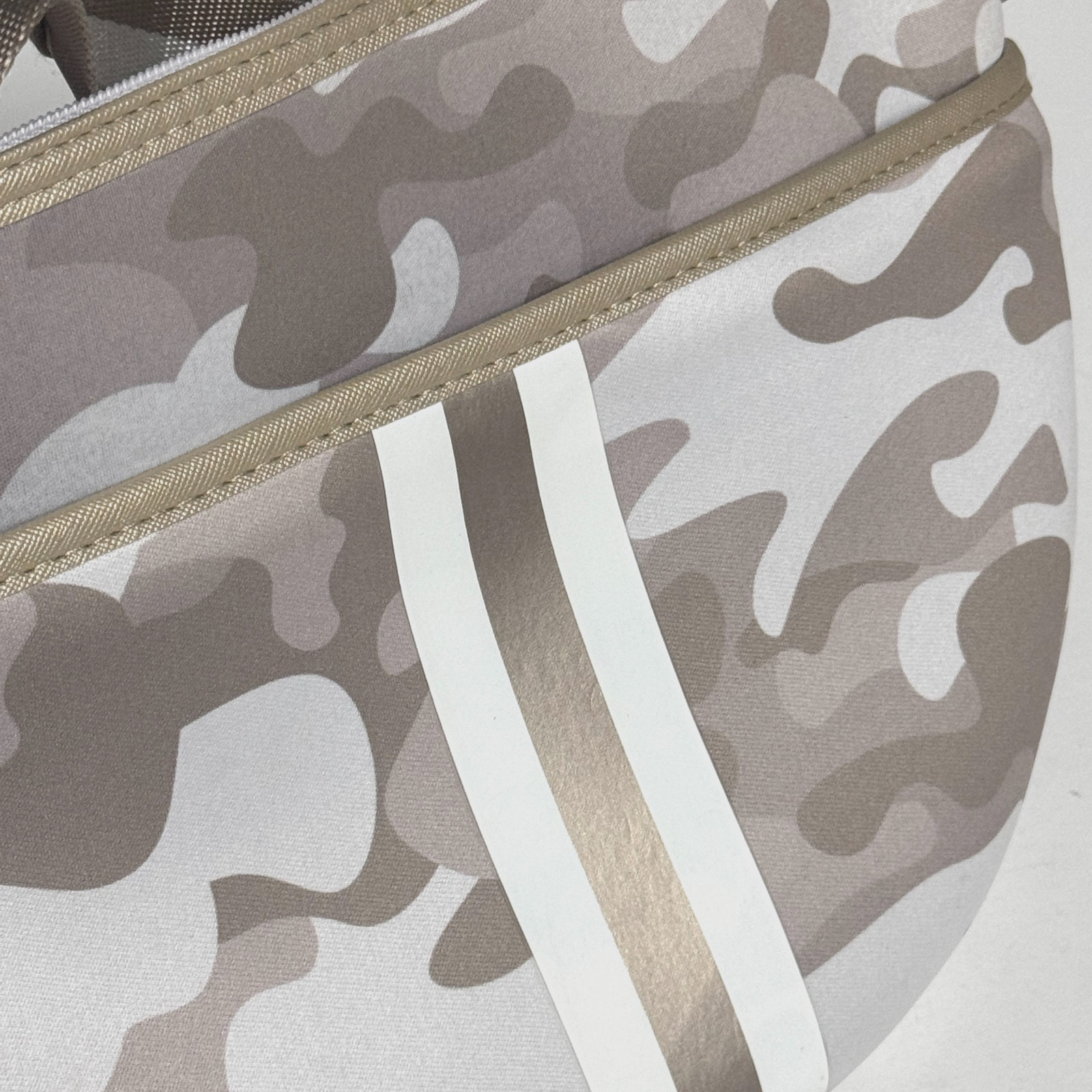 Haute Shore Brett Safari Belt Bag Beige Camo Stripe Neoprene Sling Fanny Pack