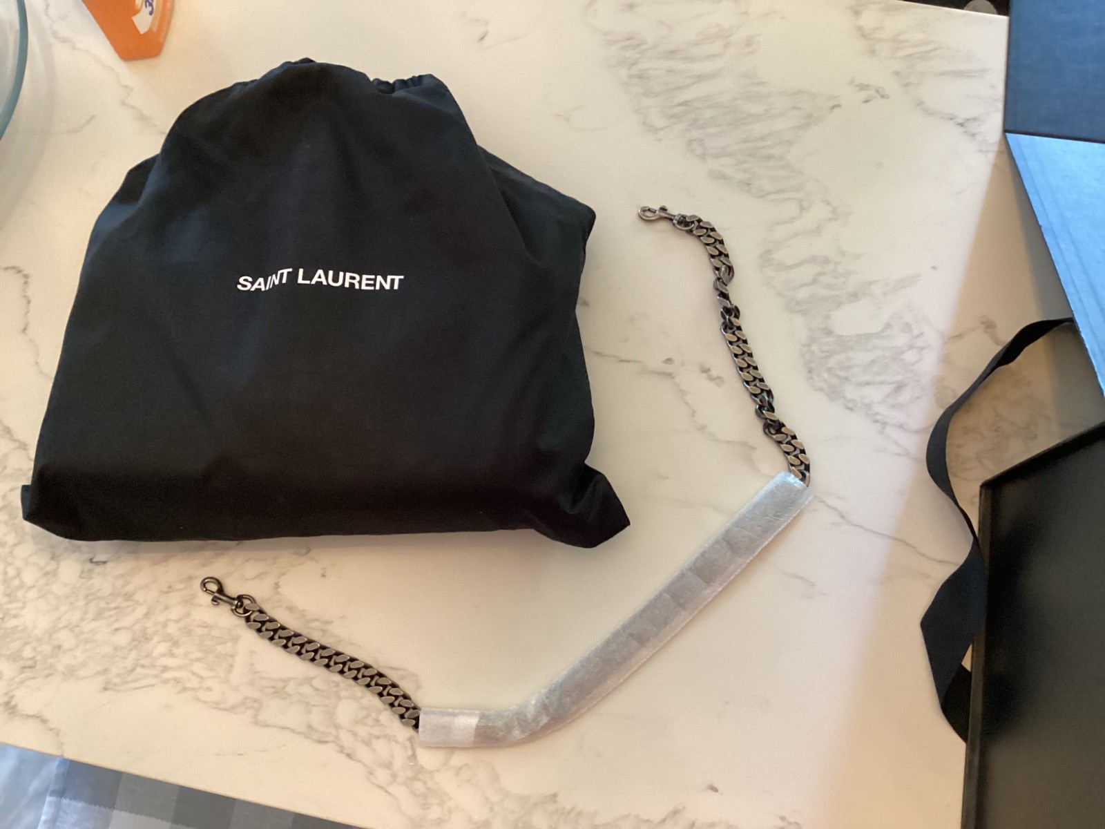 Saint Laurent College Medium Flap YSL Shoulder bag In Quilted Leather