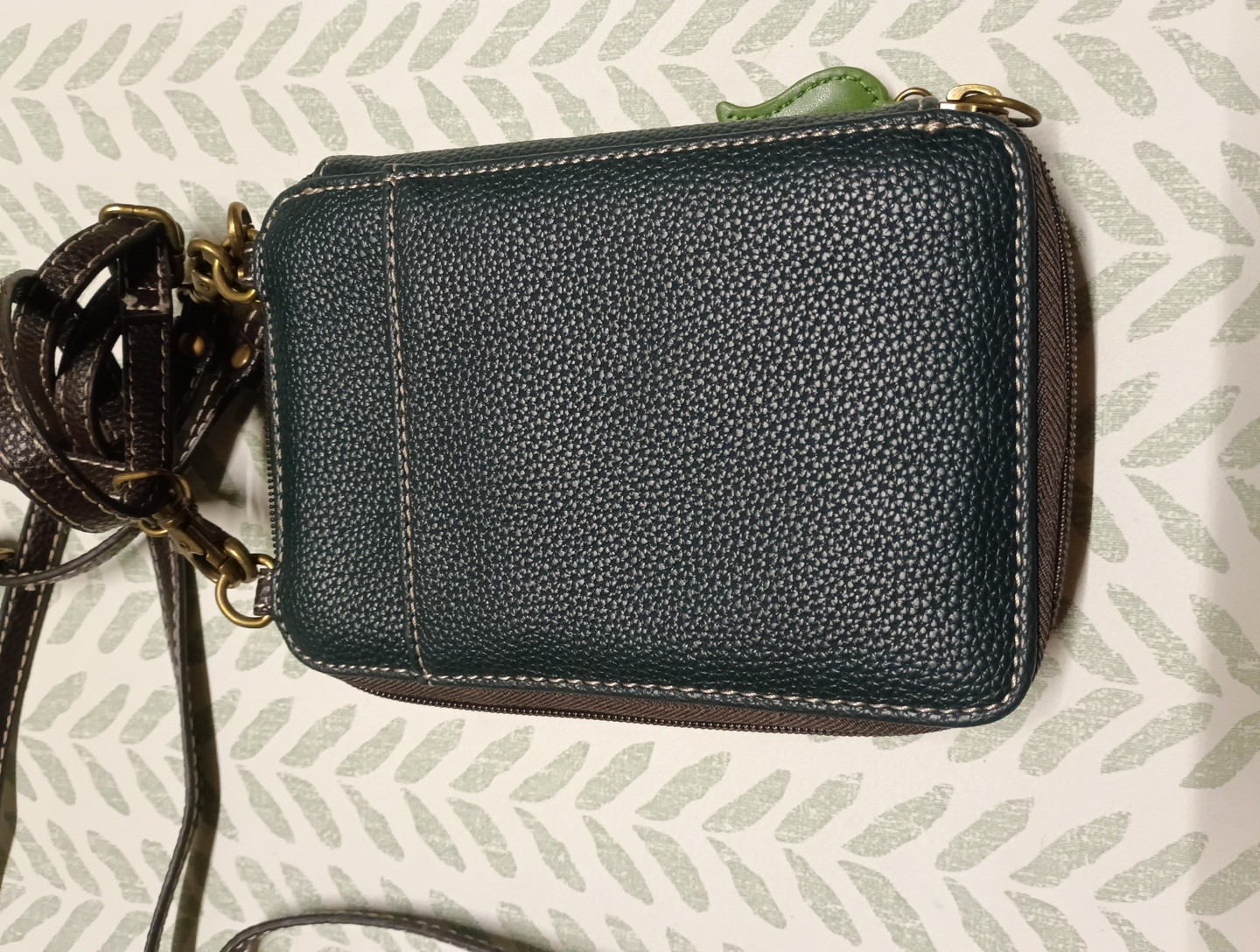 NEW CHALA ORANGE NAVY BLUE DRAGONFLY CROSSBODY WALLET PURSE