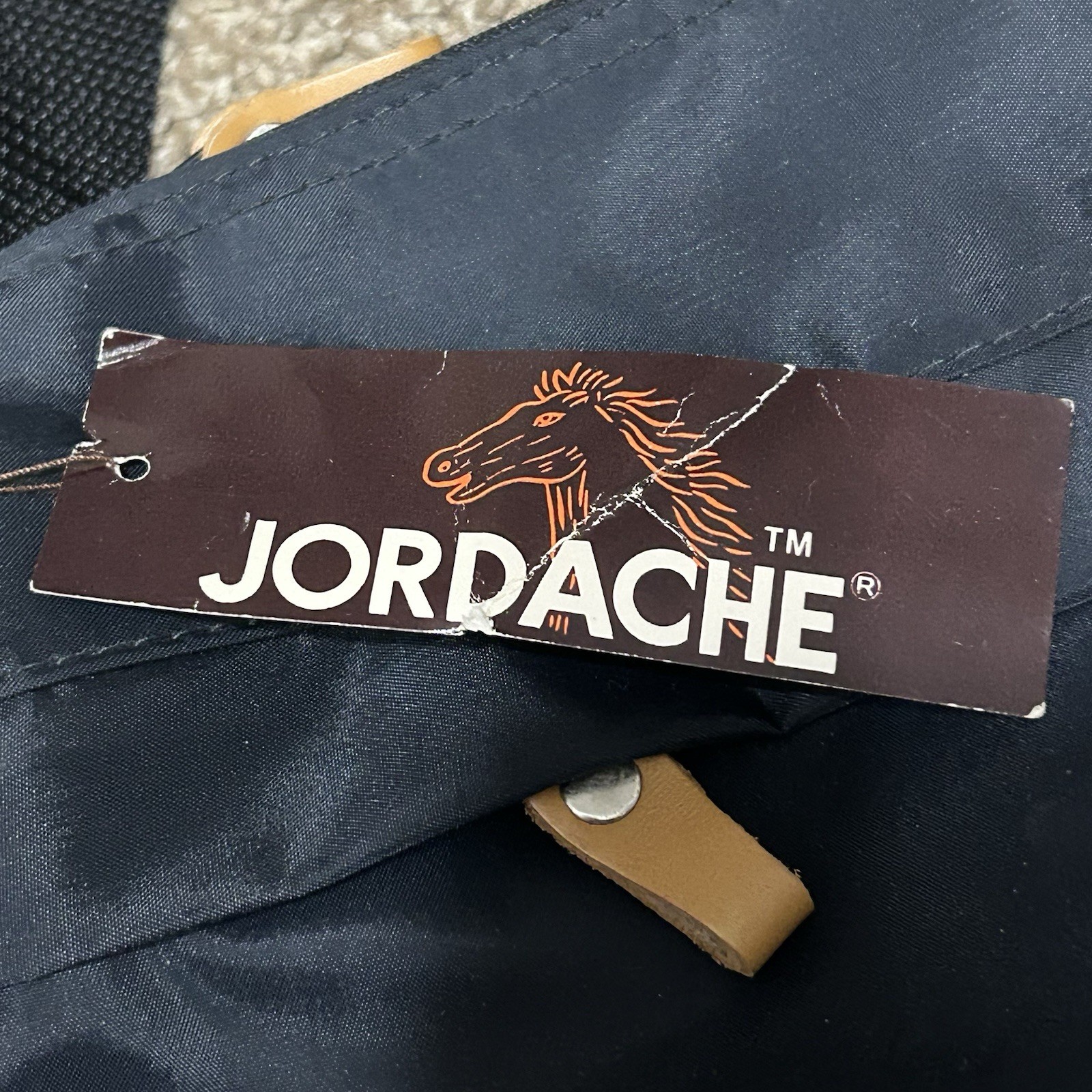 NWT Vintage Jordache Blue Nylon Shoulder Bag Logo On Side