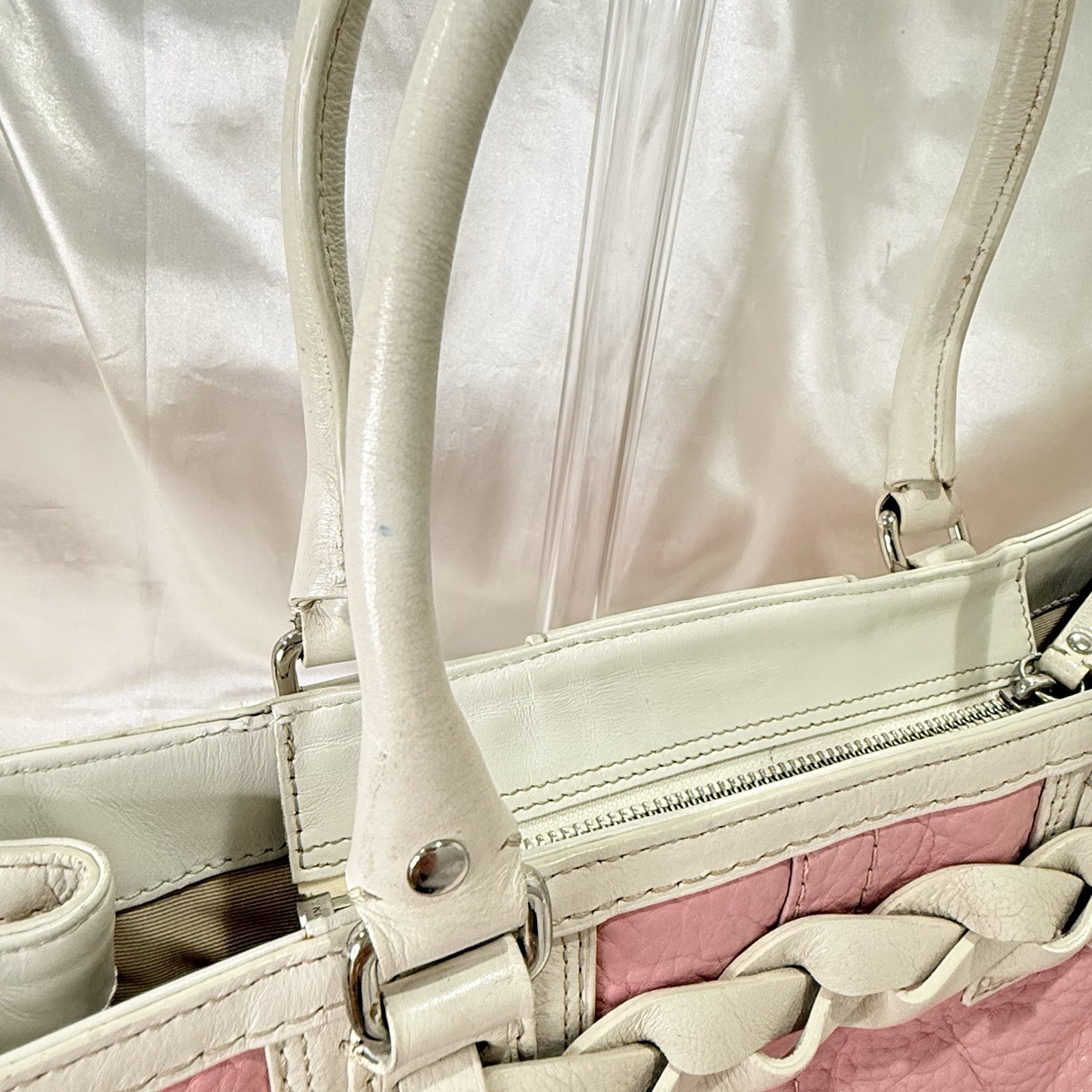 Vintage Coach Y2K Hamptons Carryall Satchel Bag Pink Leather Coquette F13084