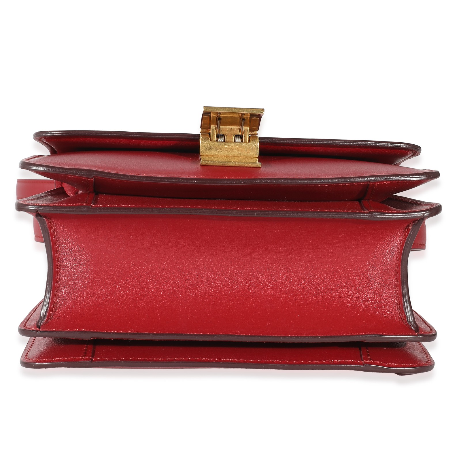 Celine Red Smooth Calfskin Small Classic Box Bag