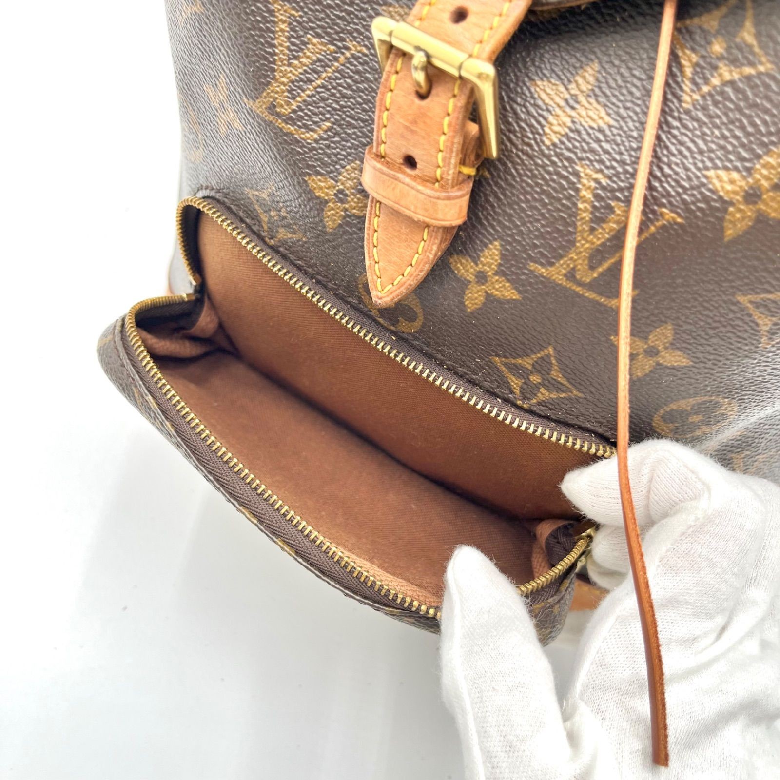 Auth Louis Vuitton Monogram Montsouris MM Backpack Rucksack Bag M51136 2Y8991