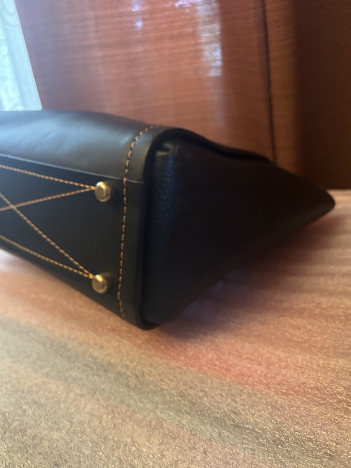 Stunning Coach Troupe Satchel in Black Glove Tanned Leather and Pebbled Leather