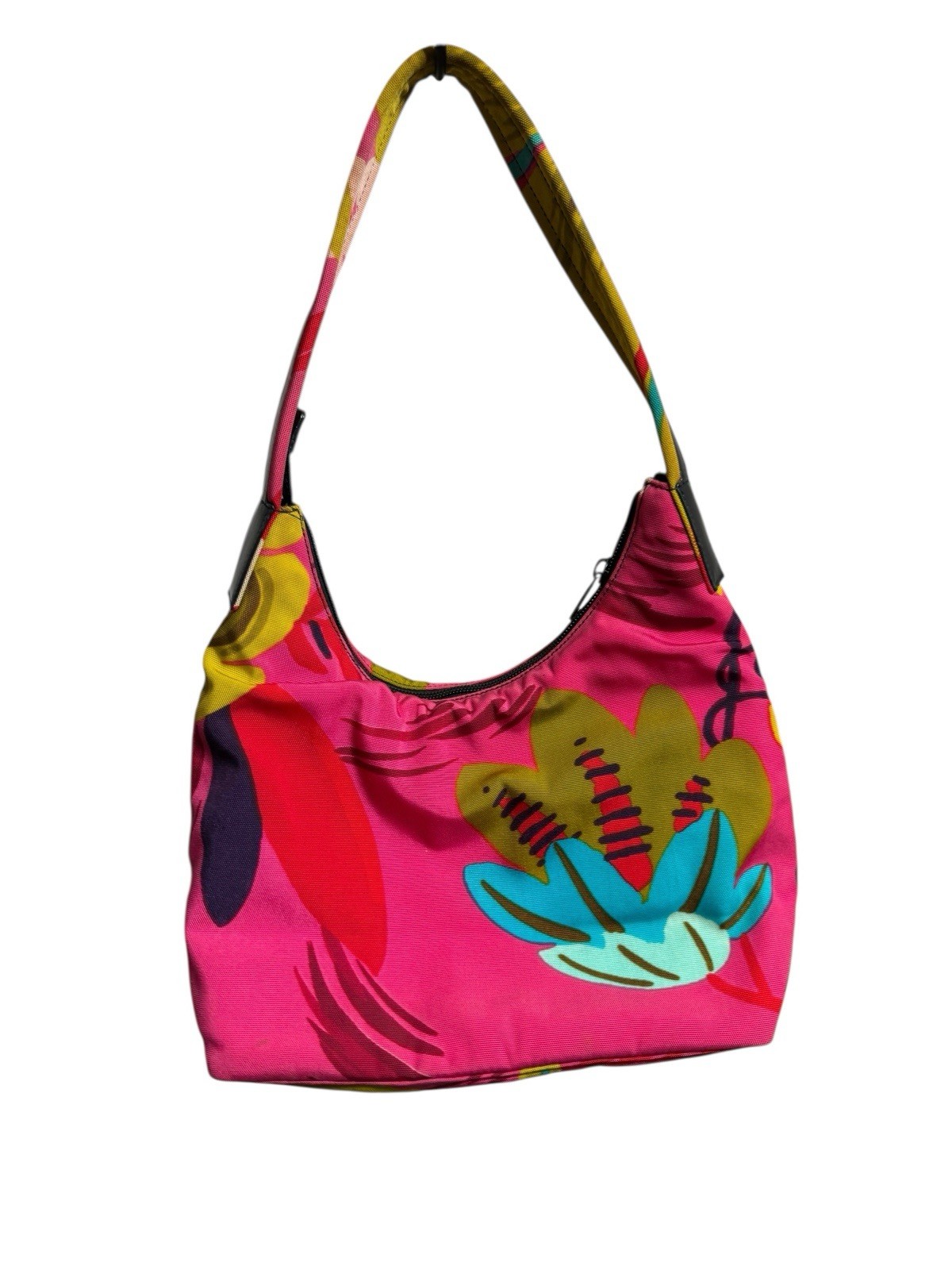 Vtg Gucci by Tom Ford SS1999 Pink Floral Nylon Shoulder Bag