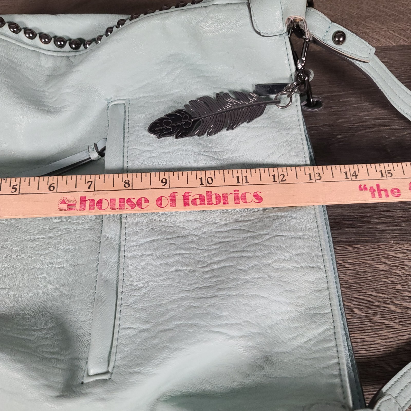 Jessica Simpson Mint Green Bag Shoulder Straps Large With Silver Studs