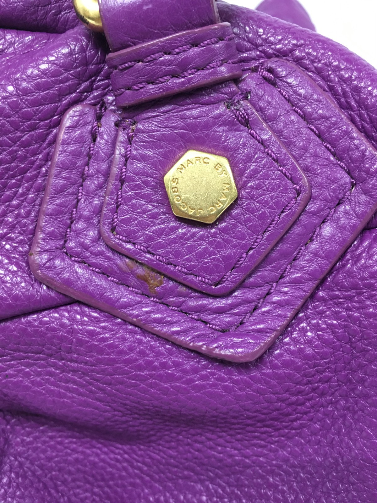 Purple Marc by Marc Jacobs Classic Q Baby Groovee Leather Bag