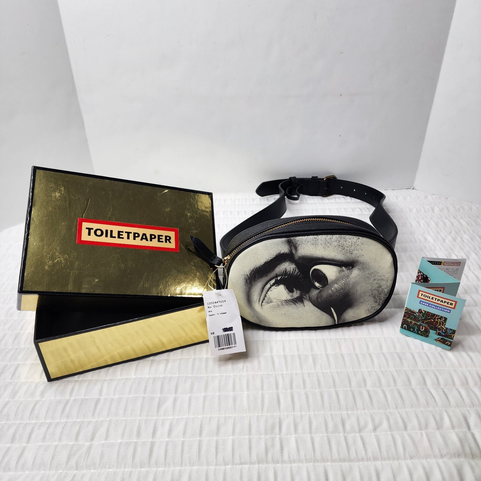 Seletti Wears Toilet Paper Mouth Eye Waist Belt Bag Fanny Pack Case New In Box