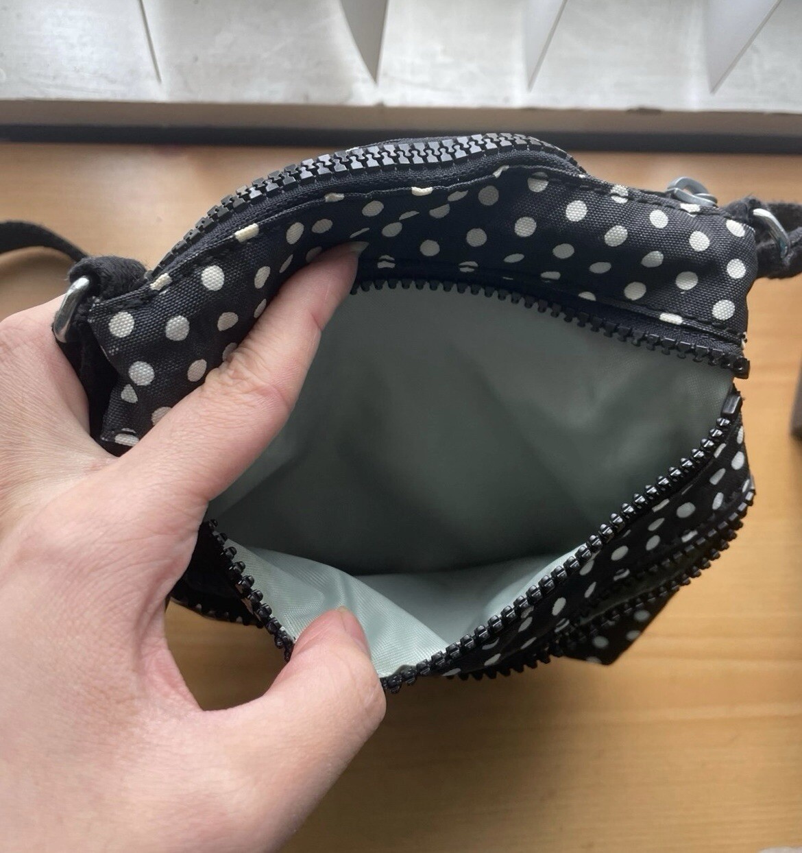 Kipling Black Polka-Dotted Crossbody Bag