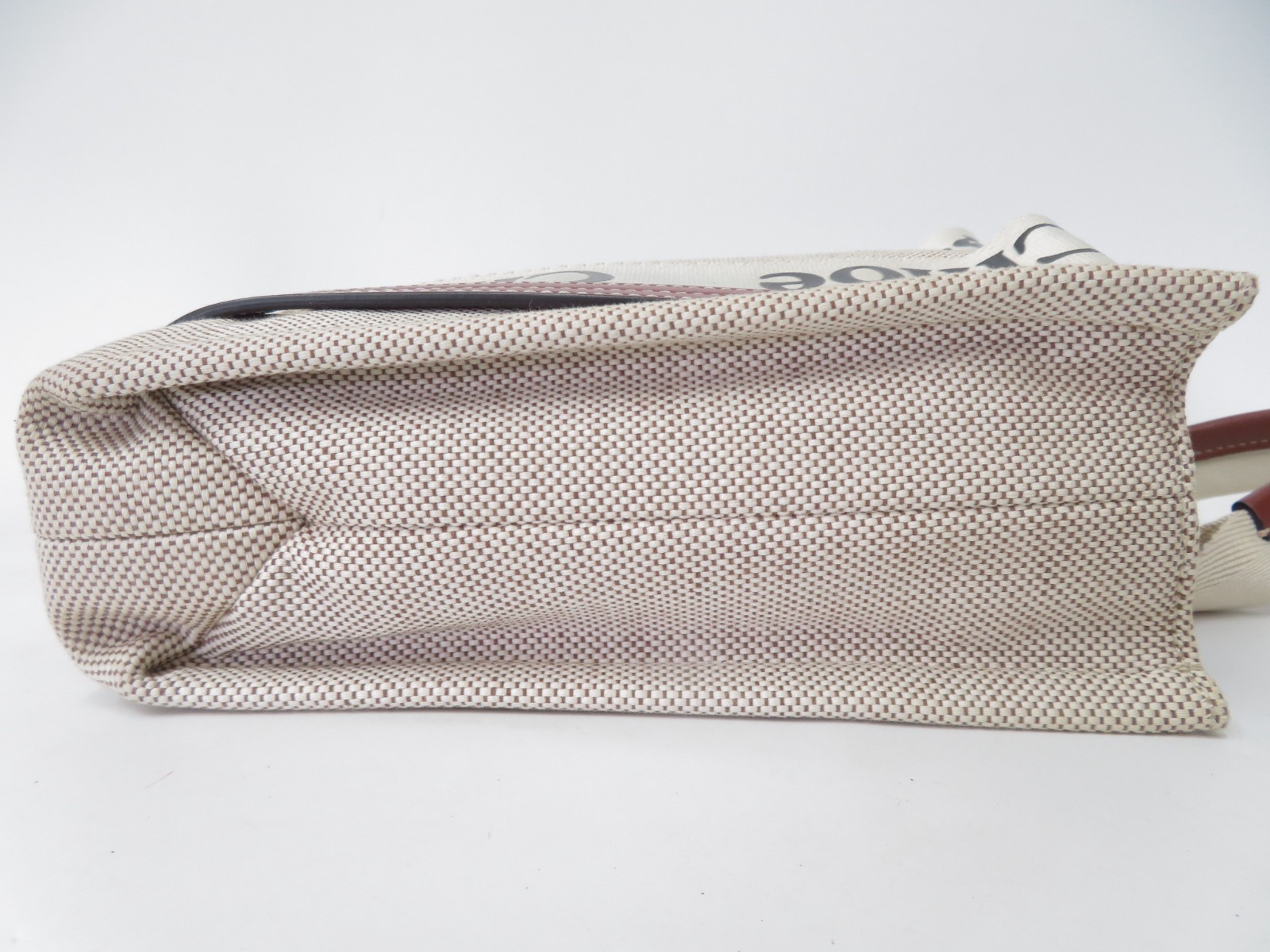 Authentic CHLOE Woody Small Canvas Handbag Bag I#53550