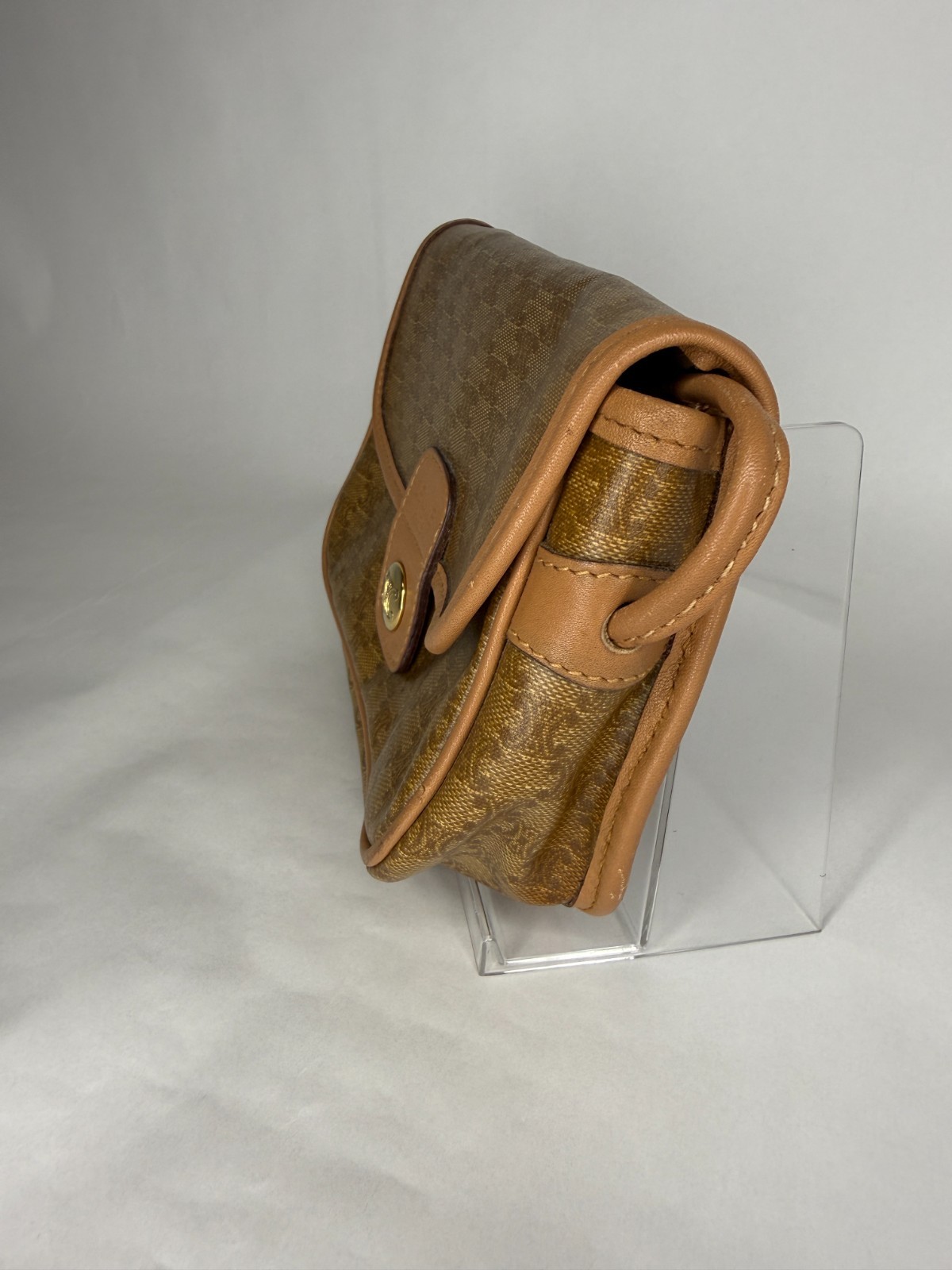 Authentic Celine Macadam Triomphe Blazon Mini Crossbody Bag Vintage