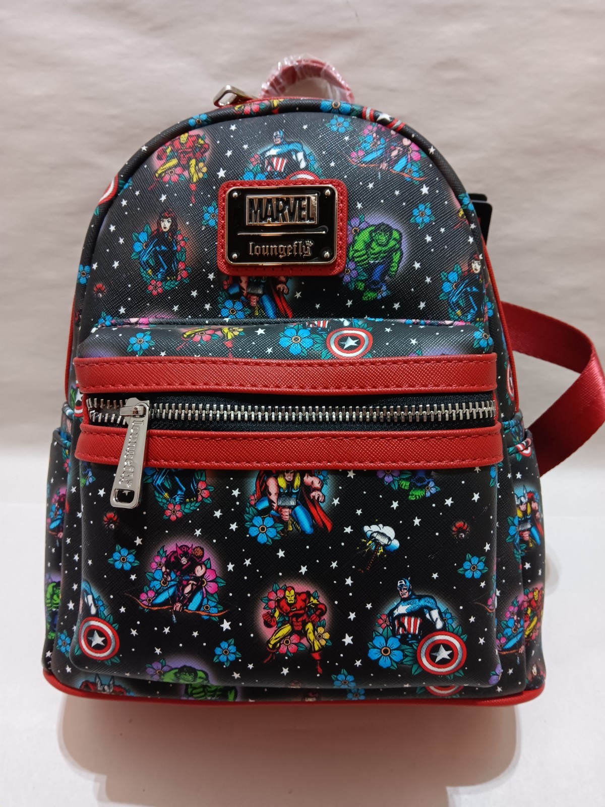 NWT Loungefly Marvel Avengers Tattoo Mini Backpack – Capt America, Hulk, More!