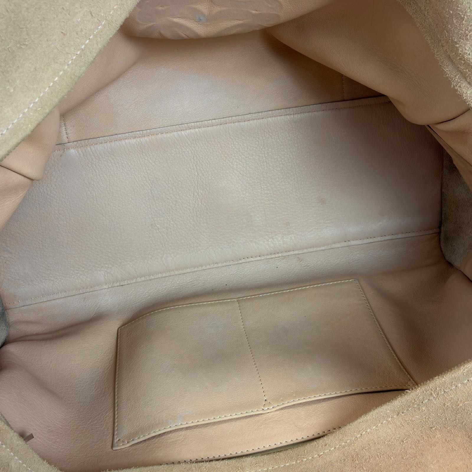 LOEWE Amazona 35 Handbag Suede pink beige