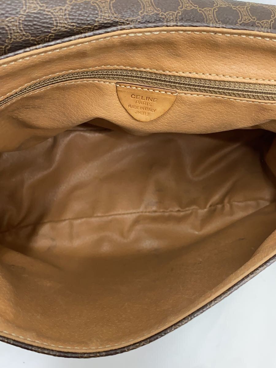 Celine Shoulder Bag Brown Leather Allover Pattern 12.0×9.0x4.0 in