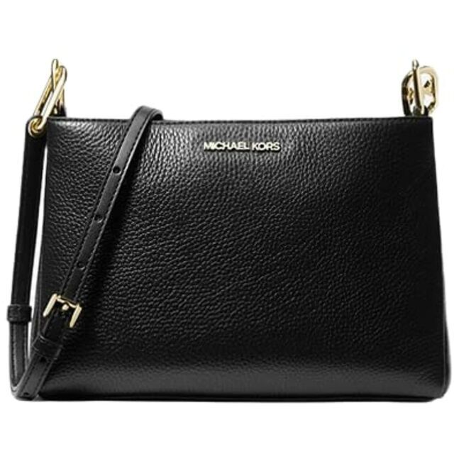 Michael Kors Trisha Women’s Leather Crossbody Bag Medium – Black…