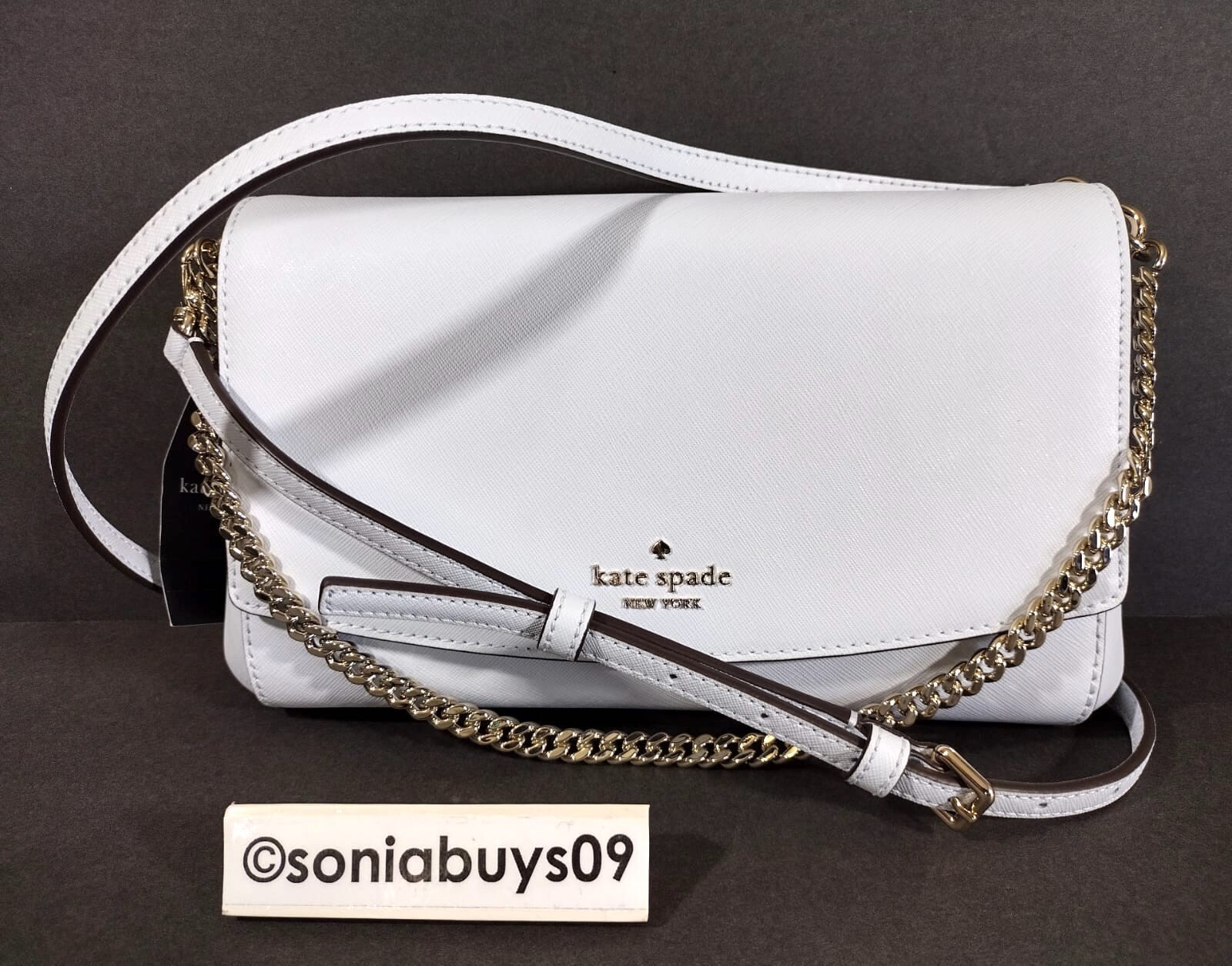 Kate Spade Laurel Way Greer Crossbody Leather Bag, WKRU6687, Pale Sapph