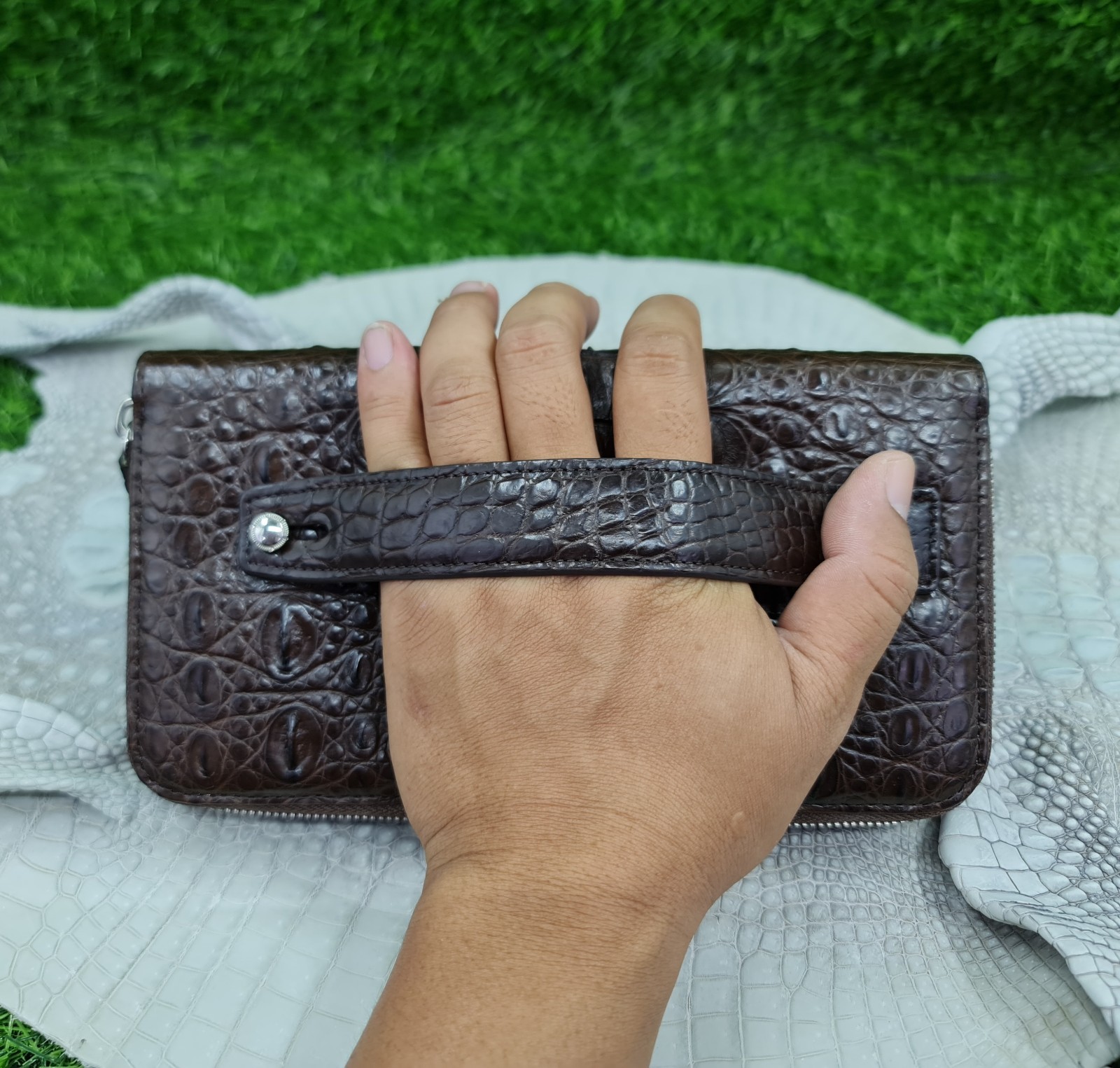 Men’s Clutch Bag Leather Pouch Business Purse Handbag Luxury Design