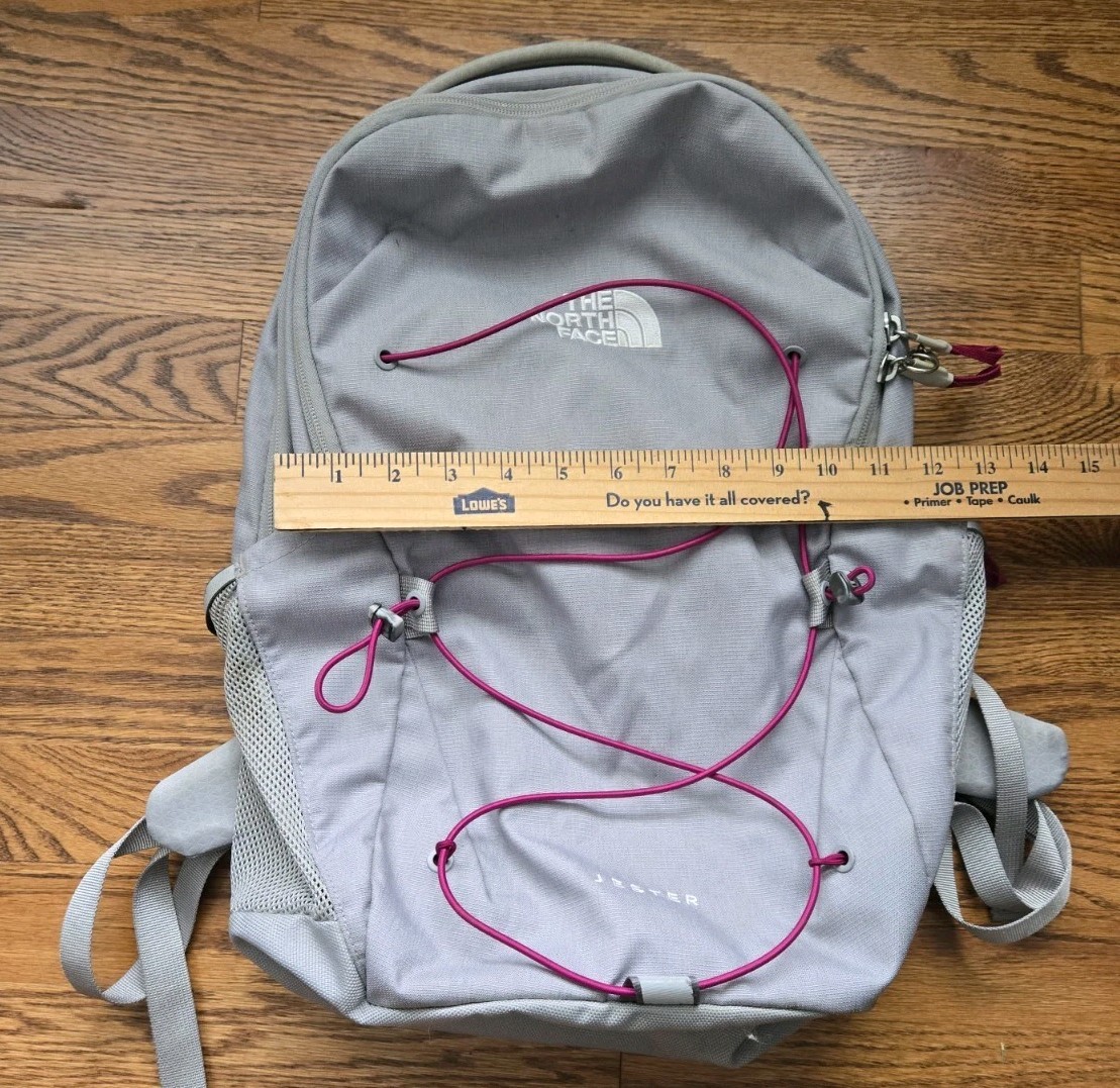 The North Face Backpack Jester Bookbag Laptop Sleeve Gray Pink