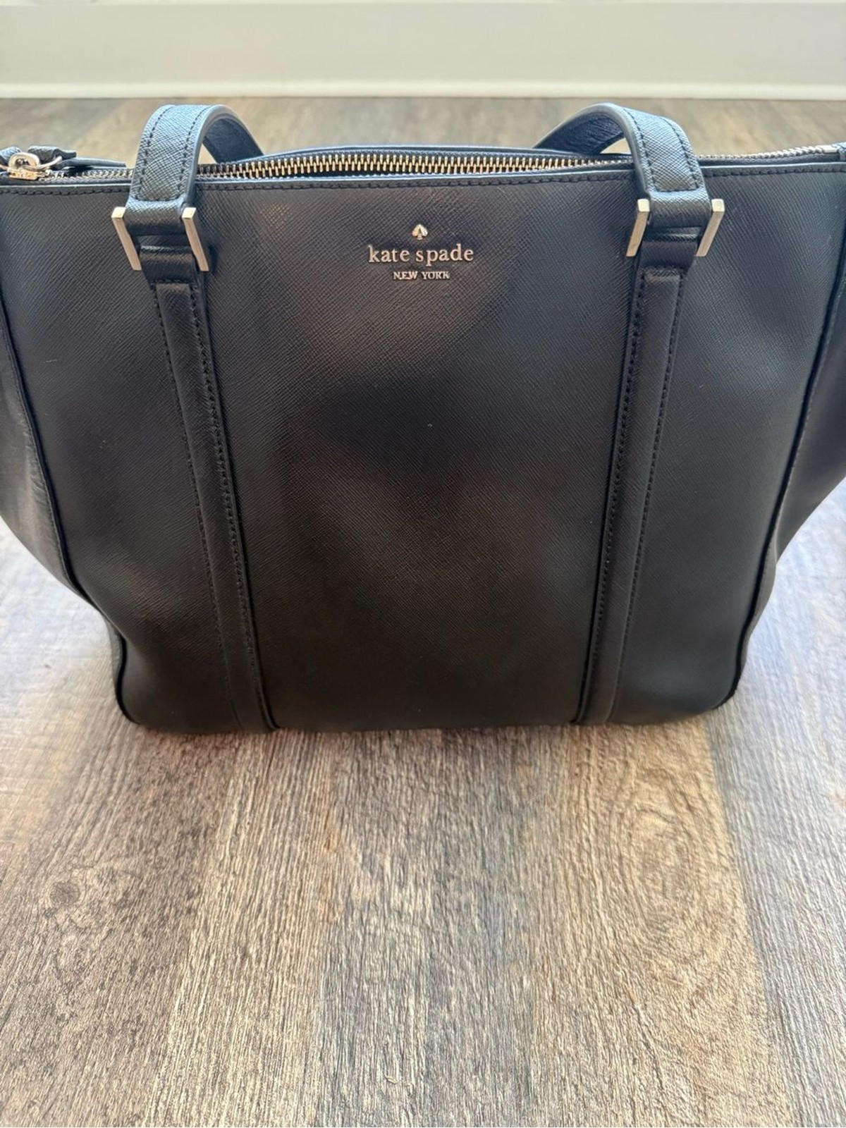 kate spade black saffiano leather satchel