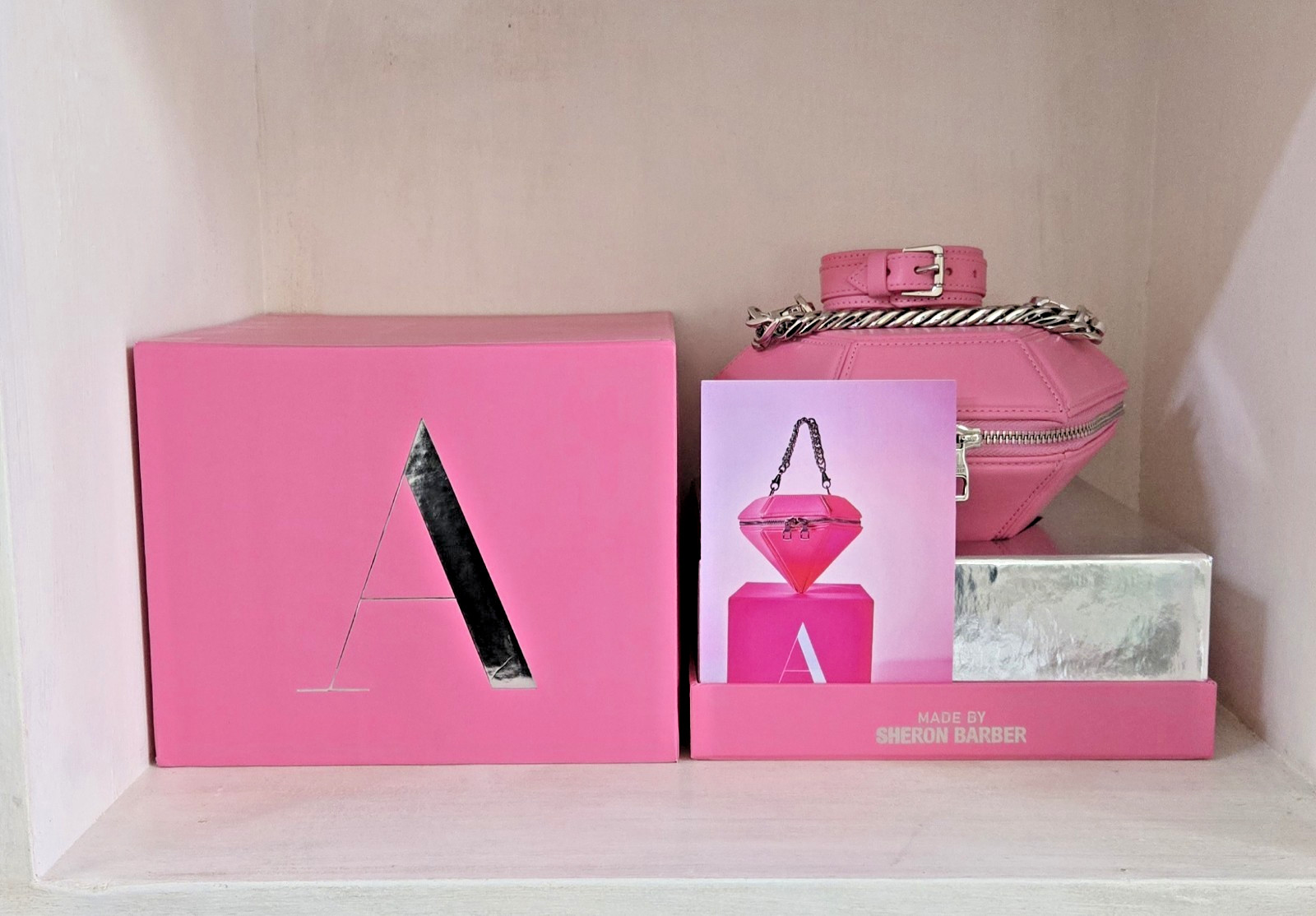 Aleali May and Sheron Barber Collab Carbon Diamond Bag / Purse – New In Box