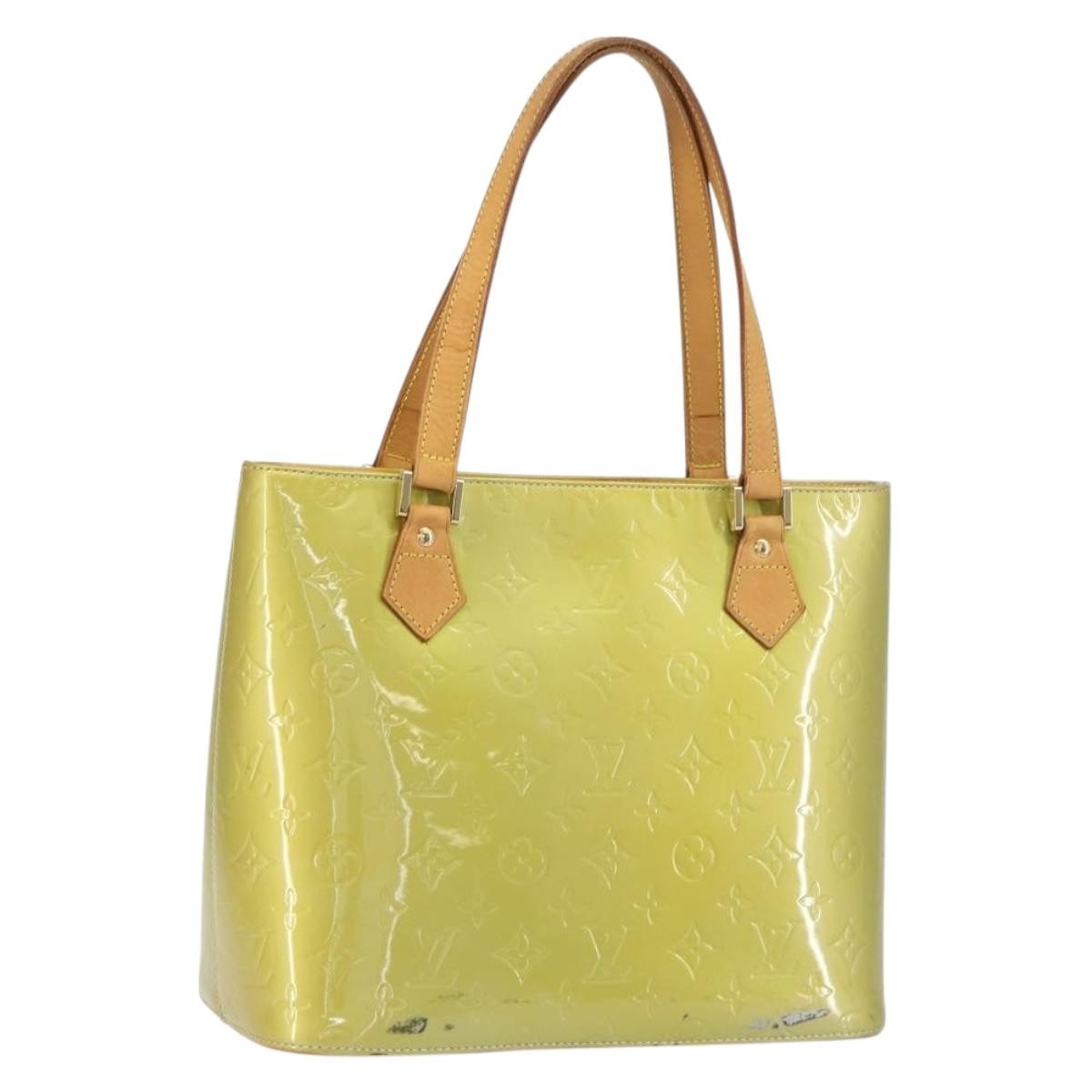 LOUIS VUITTON Monogram Vernis Houston Hand Bag Gris M91053 LV Auth gh1369