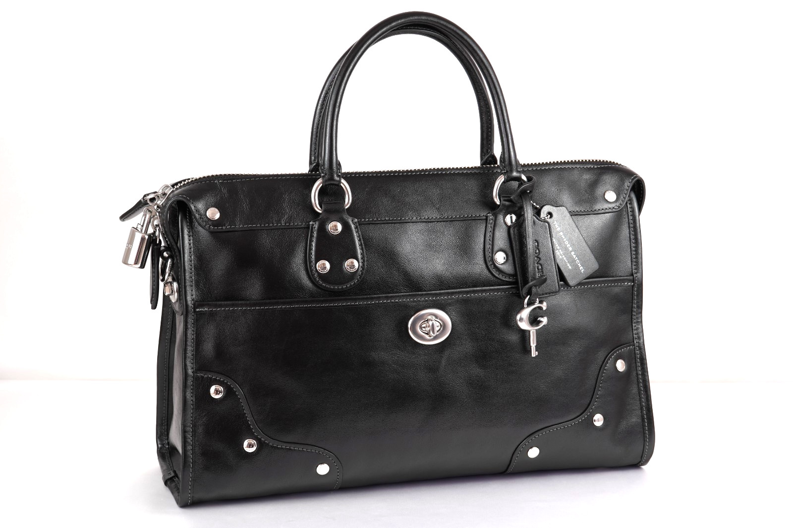 COACH Rider Satchel Bag 38 Black CFN67 LHBLK Ships within 24 Hours