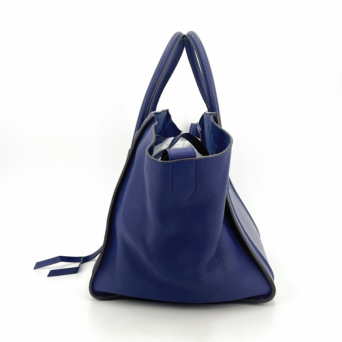 CELINE Phantom Luggage Medium Electric Blue Grained Calfskin Tote US Ship