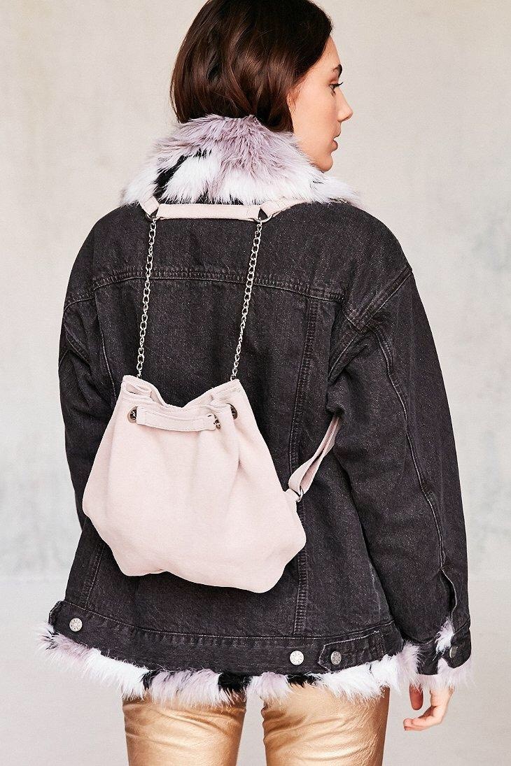 Urban Outfitters Hana Harness Bucket Backpack New Suede MSRP: $69 Women