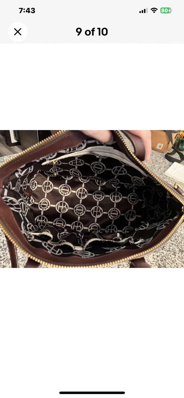HENRI BENDEL New York Pebbled Leather Crossbody Purse in Burgundy Gold Hardware