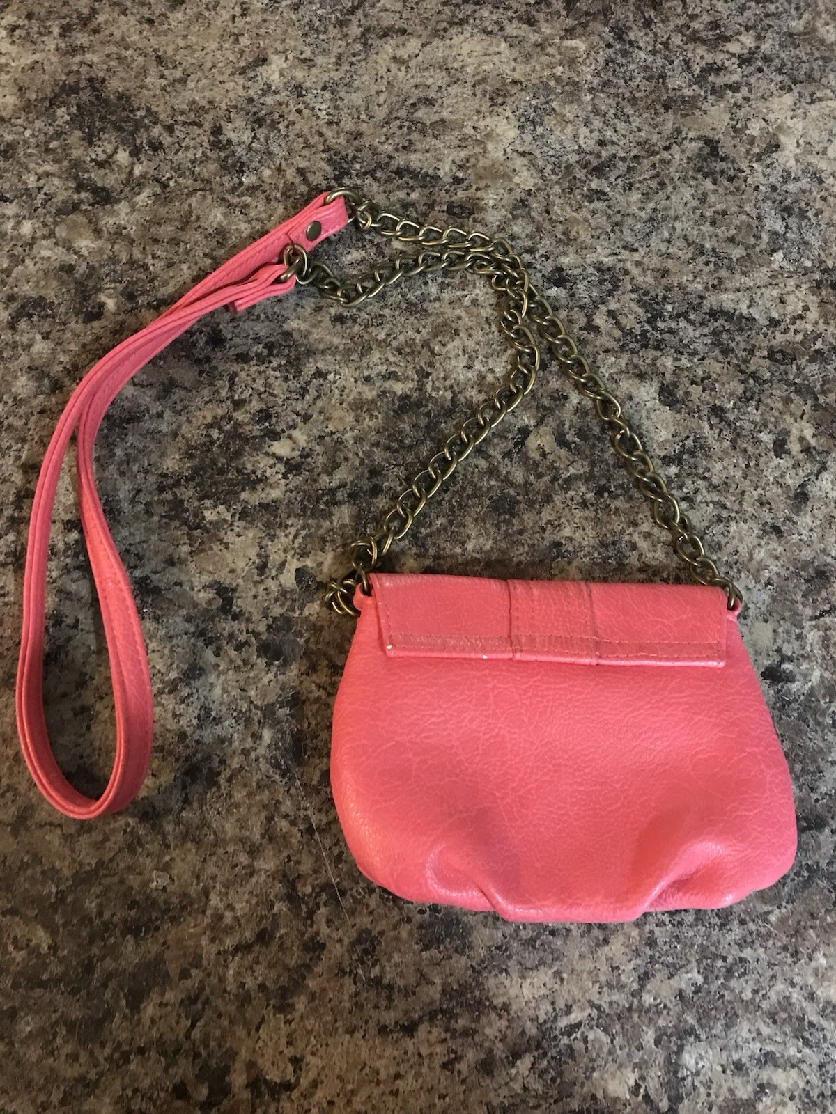 Pink Shoulder Bag Buckle Detail Small Handbag Purse Womens Fashion Accessory