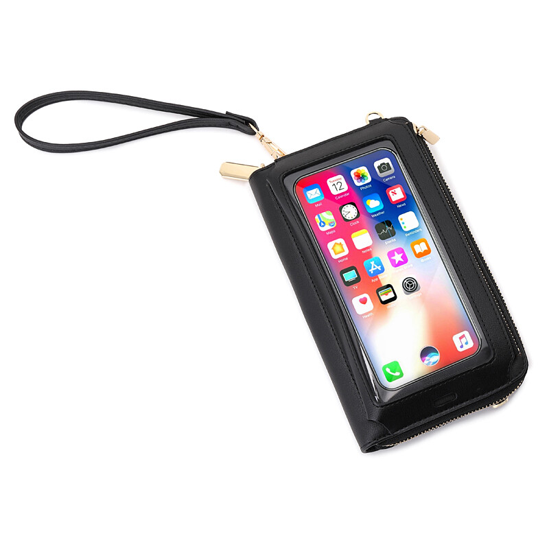 Women Touch Screen Crossbody Shoulder Bag Cell Phone Purse RFID Wristlet Wallet
