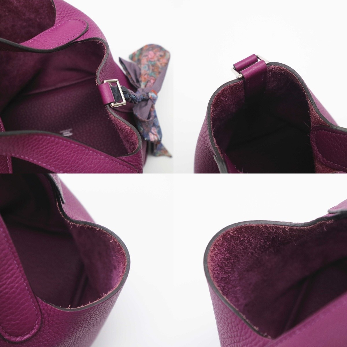 HERMES Picotin Lock 18 Handbag Purple Anemone Taurillon Clemence Leather Z Stamp