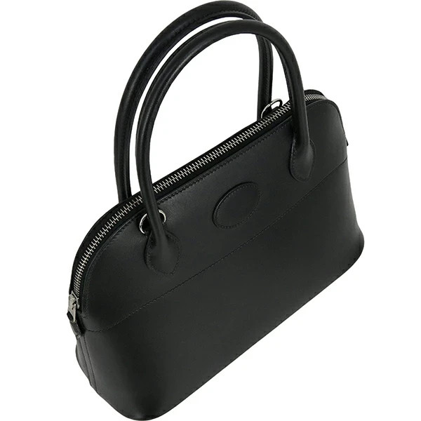 HERMES Bolide 27 Handbag Veau Chamonix Leather Black SHW Women