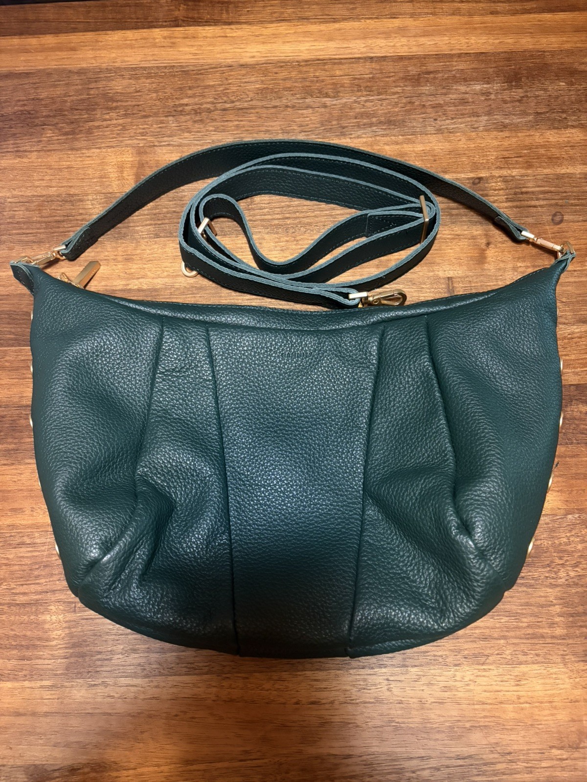 Hammitt Leather Bag – Morgan Grove Green with Brushed Gold Hardware