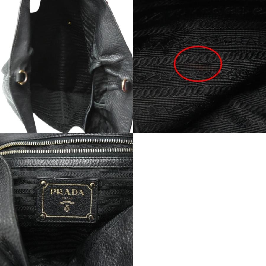 PRADA Bag: VITELLO PHENIX 1BG865 2E8K Black W46H34D13cm w/o accessories;–